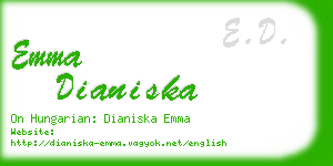 emma dianiska business card